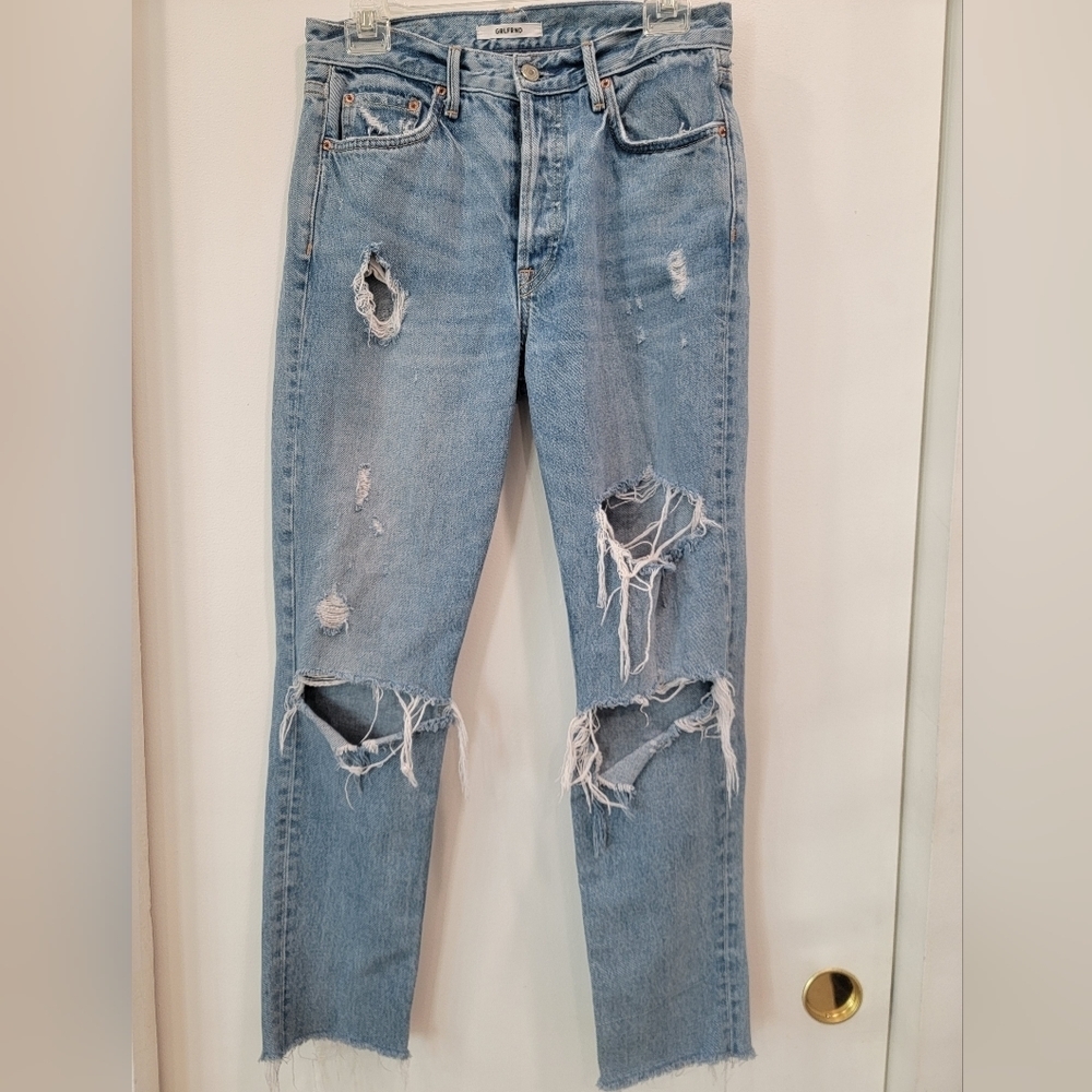 Distressed GRLFRND Jeans Karolina Size 27 Medium Wash-Great Condition